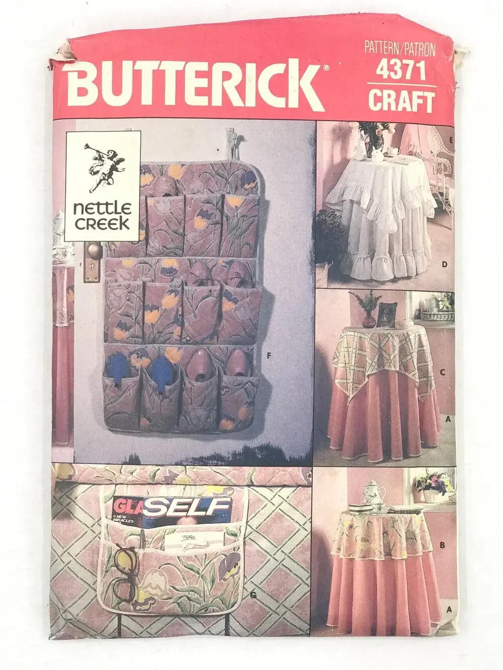 Vintage Pattern Sewing Crafts Hobby Butterick 4371 Tablecloth Organization